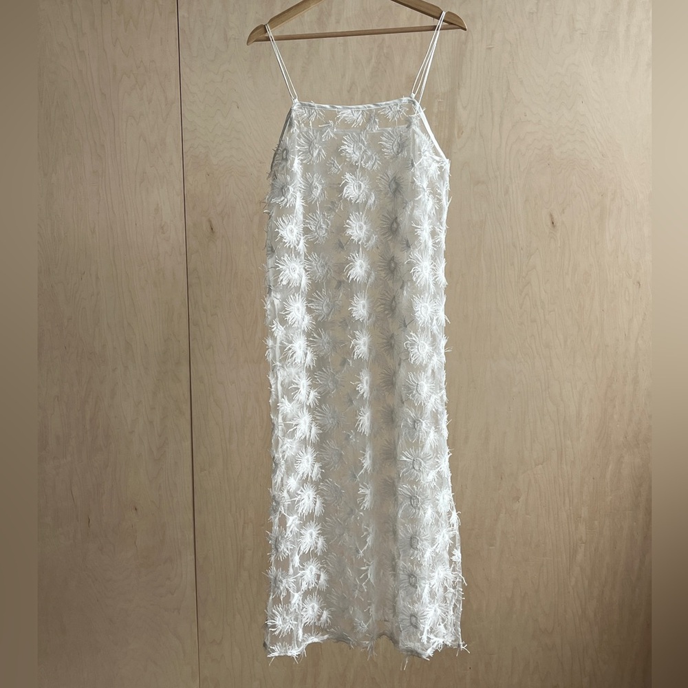 Sheer Y2K style Japanese elegant slip dress